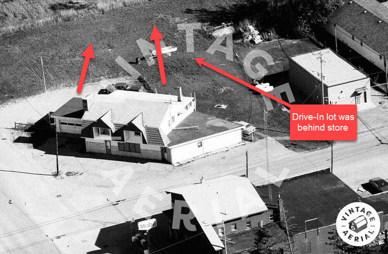 Paul Bunyan Drive-In Theatre - Vintage Aerial (newer photo)